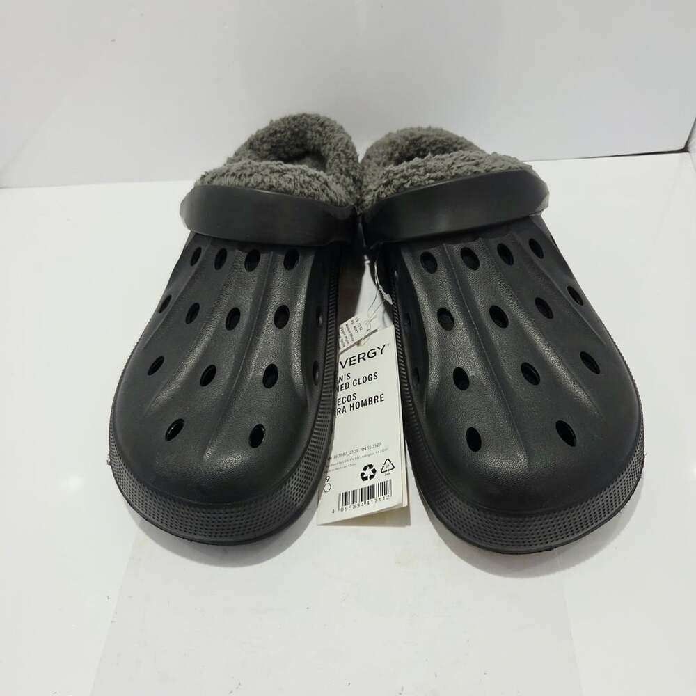 Livergy Men's Lined Clogs Black Size US 12/13